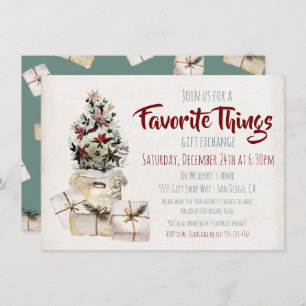 Favoritenklänge Geschenke Exchange braune Papierpa Einladung