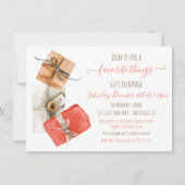 Favoritenklänge Geschenke Exchange braune Papierpa Einladung (Vorderseite)