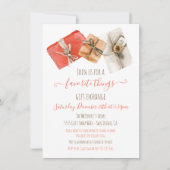 Favoritenklänge Geschenke Exchange braune Papierpa Einladung (Vorderseite)