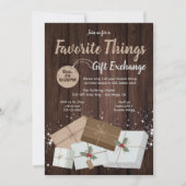 Favoritenklänge Geschenke Exchange braune Papierpa Einladung (Vorderseite)