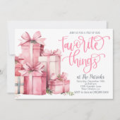 Favoritenklänge Rosa Party Einladung (Vorderseite)