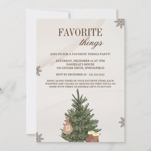 Favoritenklänge & Tausch Weihnachtsgeschenk Weihna Einladung (Vorderseite)