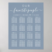 Favoritenleute 16 Tabelle Hochzeitssatellite Poster (Vorne)