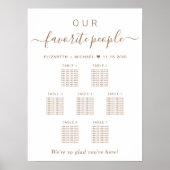 Favoritenleute 7 Tabelle Hochzeitssatellite Poster (Vorne)