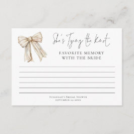 Favoritenspeicher mit Brillencreme-Bow-Brautparty Karte