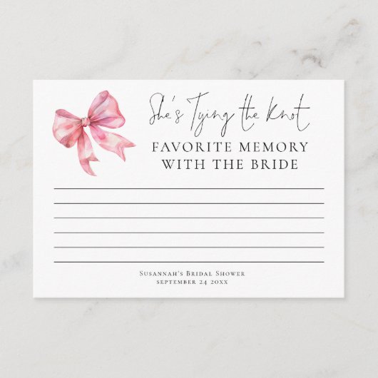Favoritenspeicher mit brillenrosa Brautparty Karte (Vorderseite)