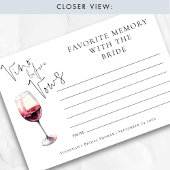 Favoritenspeicher Vino vor Vows-Brautparty Karte