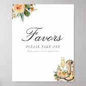 Favoritenstiefel und Blubbly-Brautparty-Zeichen Poster (Vorne)