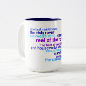 Favoritentage Zweifarbige Tasse (Vorderseite Links)