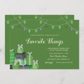 Favoritenthemen Geschenk Austausch grüne Einladung (Vorne/Hinten)