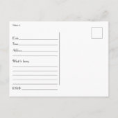 Favoritenthemen Party Postkarte Einladung (Rückseite)