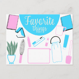 Favoritenthemen Party Postkarte Einladung