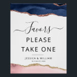 Favoritenzeichen blau und rot poster<br><div class="desc">Blumenbaby-Gender enthüllt das Gastgeschenk-Zeichen mit hübscher blauer und rosa Handschrift</div>