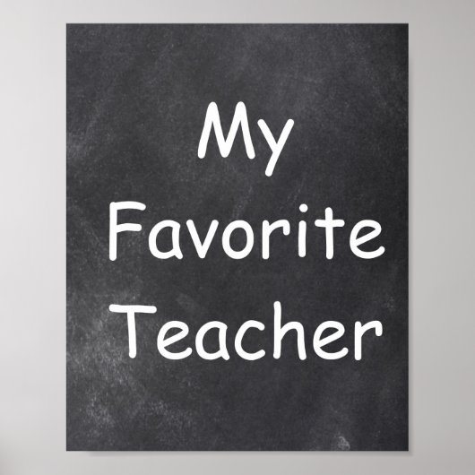 FavoriteTeacher Chalkboard-Design-Klasse Poster (Vorne)