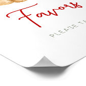 Favors Christmas Party Sign Poster (Ecke)