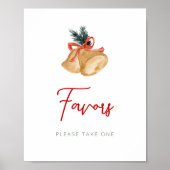Favors Christmas Party Sign Poster (Vorne)