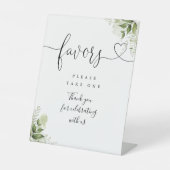 Favors Greenery Bloral Heart Script Sockelschild (Vorderseite)