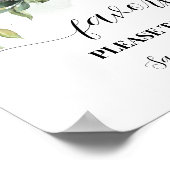 Favors Greenery Eucalyptus Baby Duschzeichen Poster (Ecke)