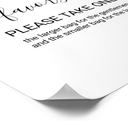 Favors Greenery Sign Poster (Ecke)