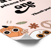 Favors Groovy Ghost Halloween-Party Poster (Ecke)