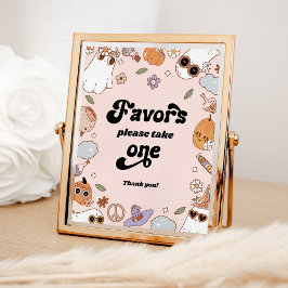 Favors Groovy Ghost Halloween-Party Poster