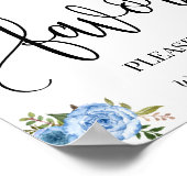 Favors Party signieren Hochzeitsempfang boho chic Poster (Ecke)