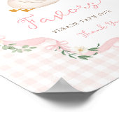 Favors Sign - Pink Bow One Silly Goose Table Sign Poster (Ecke)