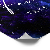 Favors Space Wedding Sign | Starry Night Galaxy Poster (Ecke)