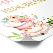 Favors Tea Party Sweets Baby Brewing Baby Shower Poster (Ecke)