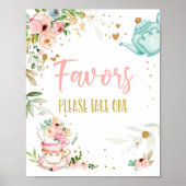 Favors Tea Party Sweets Baby Brewing Baby Shower Poster (Vorne)