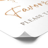 Favors Teddy Bear Balloon Boho Neutral Birthday  Poster (Ecke)