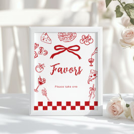 Favors That's Amore Italian theme bridal shower Poster