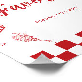 Favors That's Amore Italian theme bridal shower Poster (Ecke)