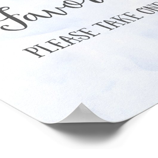 Favors Wedding Poster Print (Ecke)