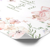 Favors Whimsical Fairy First Birthday Wildflower Poster (Ecke)