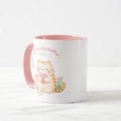 Favourite Aunt Cute Kawaii Kitty Cat Sweet Pink Tasse (Vorderseite Links)