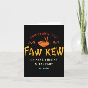 Faw Kew Chinatown Nyc chinesische Küche zum Mitneh Karte