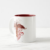 Fawkes Spread Wings Zweifarbige Tasse (Vorderseite Links)