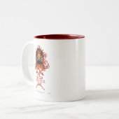 Fawkes Staring Zweifarbige Tasse (Vorderseite Links)