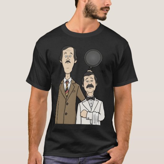 Fawlty Towers - Basil und Manuel Classic T - Shirt (Vorderseite)