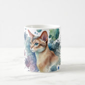 Fawn Abyssinian Cat Watercolor Kaffeetasse (Mittel)