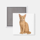 Fawn Abyssinian Magnet (Vorderseite/Rückseite)