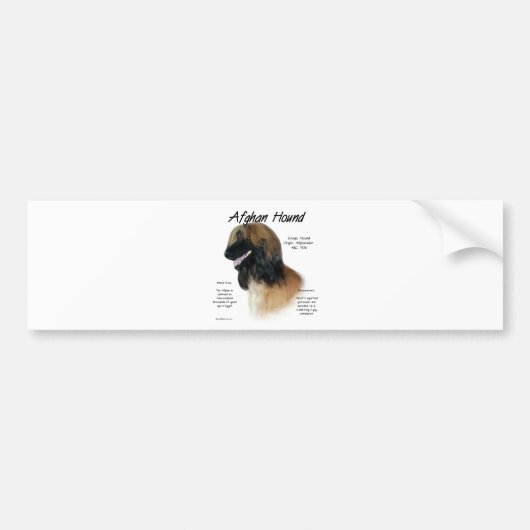 Fawn Afghan Hound History Autoaufkleber (Vorne)