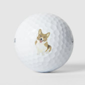 Fawn and White Corgi Golfball (Vorderseite)