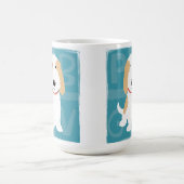 Fawn and White PBGV Cartoon Dog | Niedliche Kanine Kaffeetasse (Mittel)