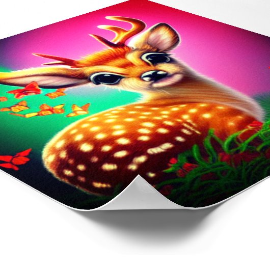 Fawn Art Poster (Ecke)
