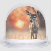 Fawn at sunrise schneekugeln (Vorderseite)