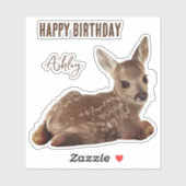 Fawn Birthday Sticker (Blatt)