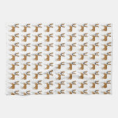 Fawn Boston Terrier Cartoon Dog Pattern Geschirrtuch (Horizontal)