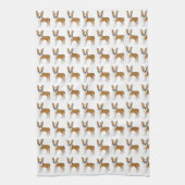 Fawn Boston Terrier Cartoon Dog Pattern Geschirrtuch (Vertikal)